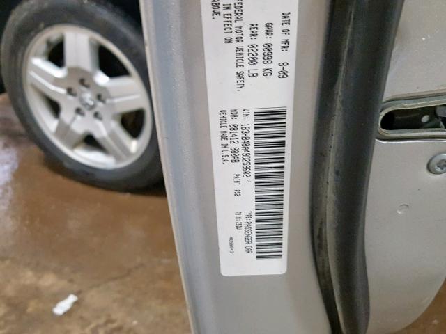 1B3HB48A49D259602 - 2009 DODGE CALIBER SX SILVER photo 10