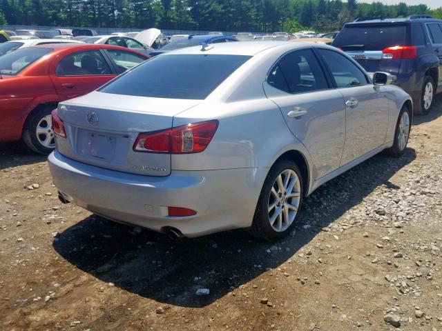 JTHCF5C26B5044823 - 2011 LEXUS IS 250 SILVER photo 4