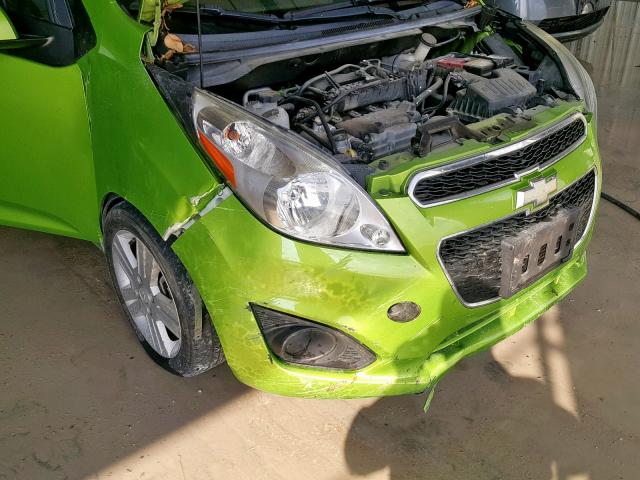 KL8CD6S97EC526379 - 2014 CHEVROLET SPARK 1LT GREEN photo 9