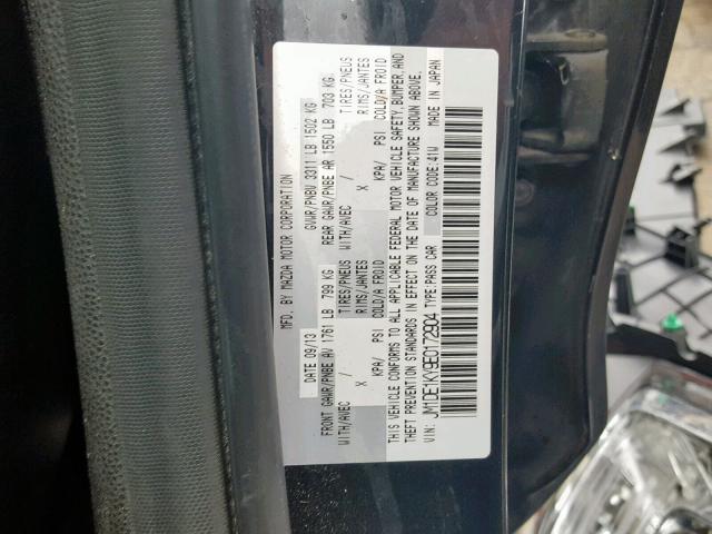 JM1DE1KY9E0172904 - 2014 MAZDA MAZDA2 SPO BLACK photo 10