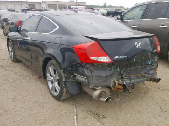 1HGCS2B87BA005619 - 2011 HONDA ACCORD EXL BLACK photo 3