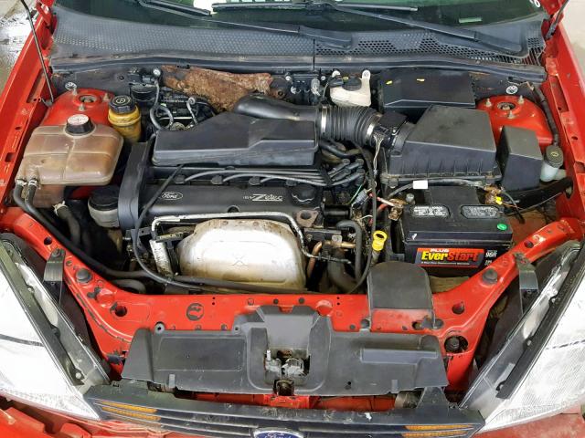 3FAFP313XYR173901 - 2000 FORD FOCUS ZX3 RED photo 7