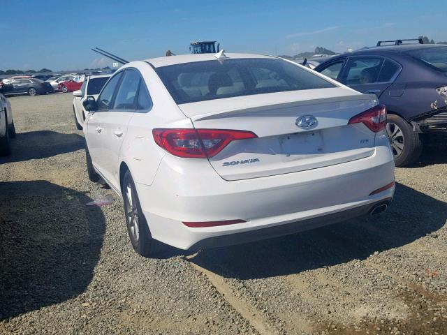 5NPE24AA2FH175280 - 2015 HYUNDAI SONATA ECO WHITE photo 3