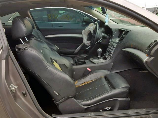 JNKCV64E38M129098 - 2008 INFINITI G37 BASE GRAY photo 5