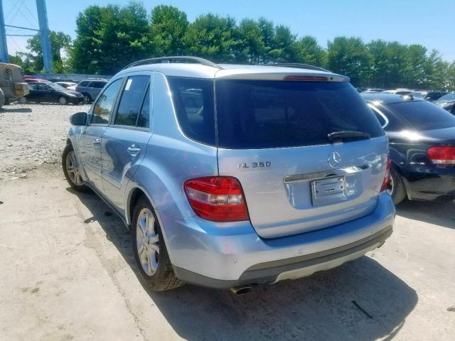 4JGBB86E06A081780 - 2006 MERCEDES-BENZ ML 350 BLUE photo 3