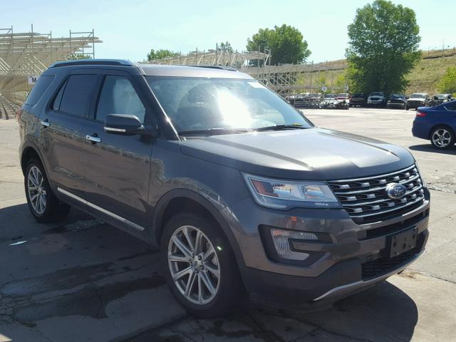 1FM5K8F89HGC06881 - 2017 FORD EXPLORER L GRAY photo 1