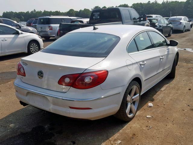 WVWHN7AN6CE525207 - 2012 VOLKSWAGEN CC LUXURY WHITE photo 4