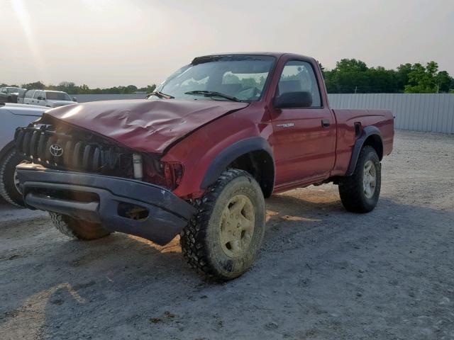 5TEPM62N41Z822347 - 2001 TOYOTA TACOMA RED photo 2