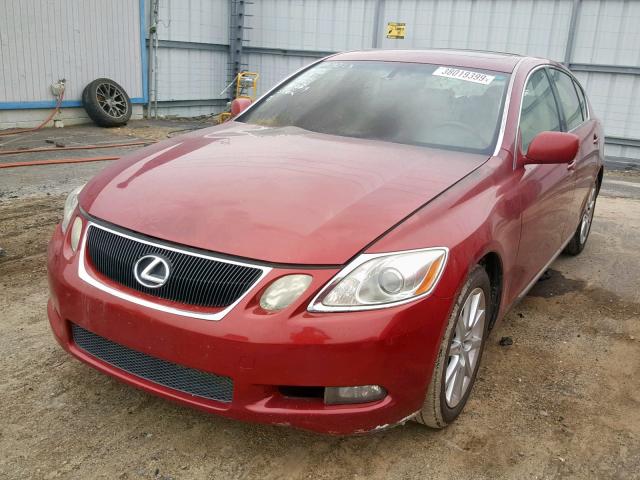 JTHBH96S965021258 - 2006 LEXUS GS 300 RED photo 2