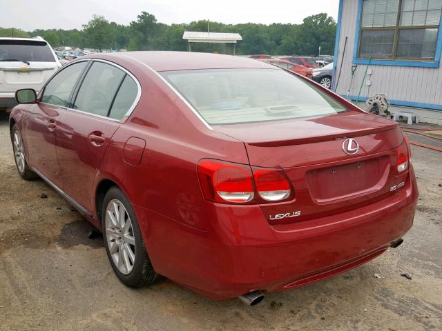 JTHBH96S965021258 - 2006 LEXUS GS 300 RED photo 3