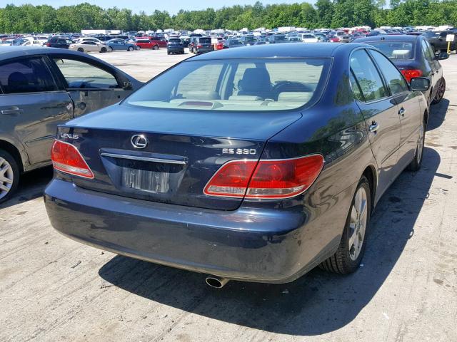 JTHBA30G365171940 - 2006 LEXUS ES 330 BLUE photo 4