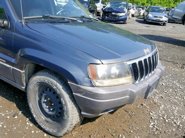 1J4GW48N42C249868 - 2002 JEEP GRAND CHER BLUE photo 9