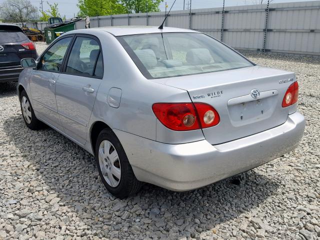 1NXBR32E45Z385731 - 2005 TOYOTA COROLLA CE SILVER photo 3