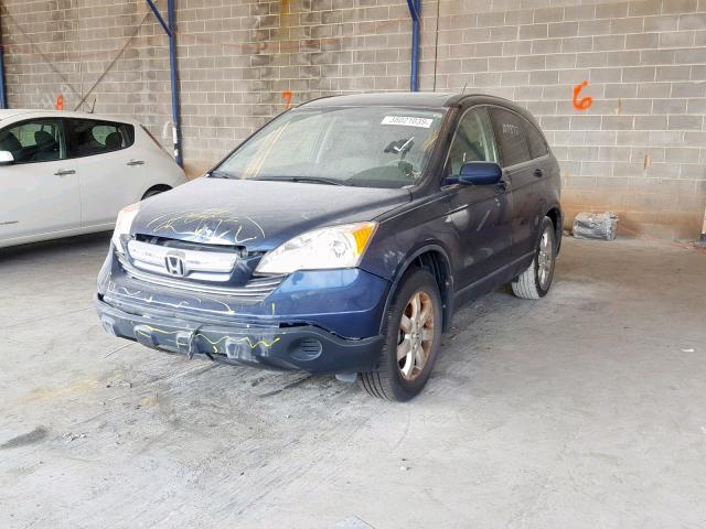 JHLRE38767C065183 - 2007 HONDA CR-V EXL BLUE photo 2