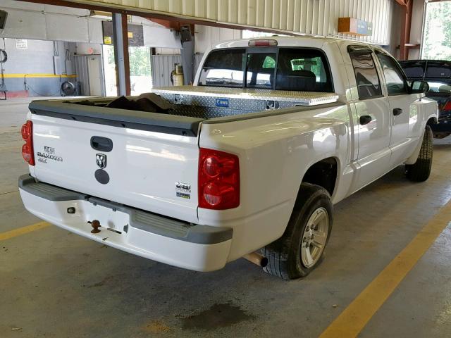 1D7HE48N08S510964 - 2008 DODGE DAKOTA QUA WHITE photo 4