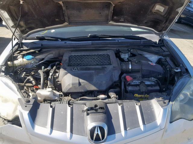 5J8TB18238A020561 - 2008 ACURA RDX SILVER photo 7