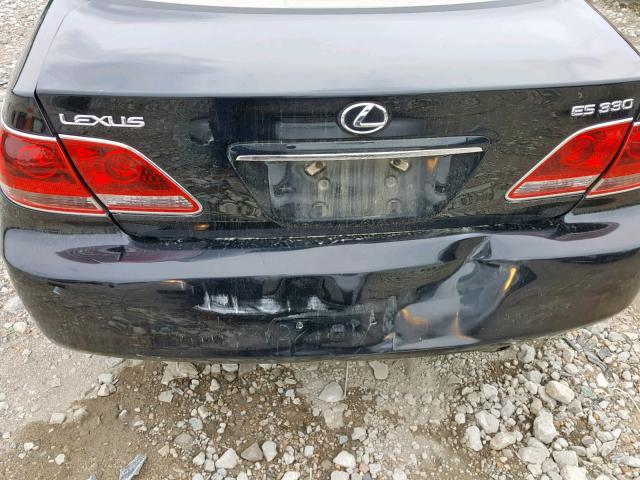 JTHBA30G465161143 - 2006 LEXUS ES 330 BLACK photo 9