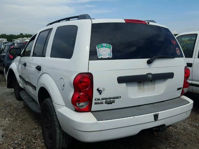 1D8HD48PX7F572248 - 2007 DODGE DURANGO SL WHITE photo 3