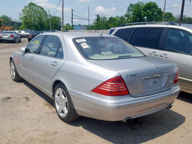 WDBNG76J13A366119 - 2003 MERCEDES-BENZ S 600 SILVER photo 3