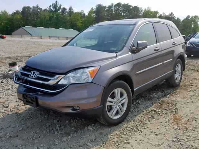 5J6RE4H7XBL095860 - 2011 HONDA CR-V EXL GRAY photo 2