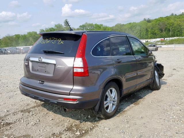 5J6RE4H7XBL095860 - 2011 HONDA CR-V EXL GRAY photo 4