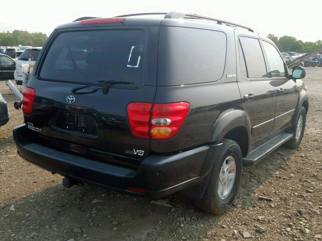 5TDZT38A12S122038 - 2002 TOYOTA SEQUOIA LI BLACK photo 4