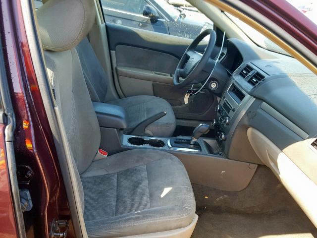 3FAHP0GA4CR345717 - 2012 FORD FUSION S MAROON photo 5