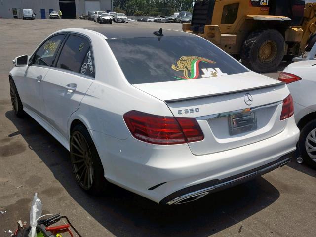 WDDHF5KB8EA976211 - 2014 MERCEDES-BENZ E 350 WHITE photo 3