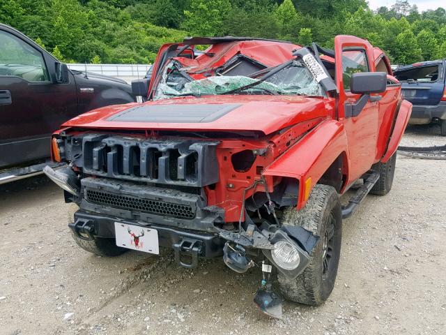 5GTDN136X68310779 - 2006 HUMMER H3 RED photo 2