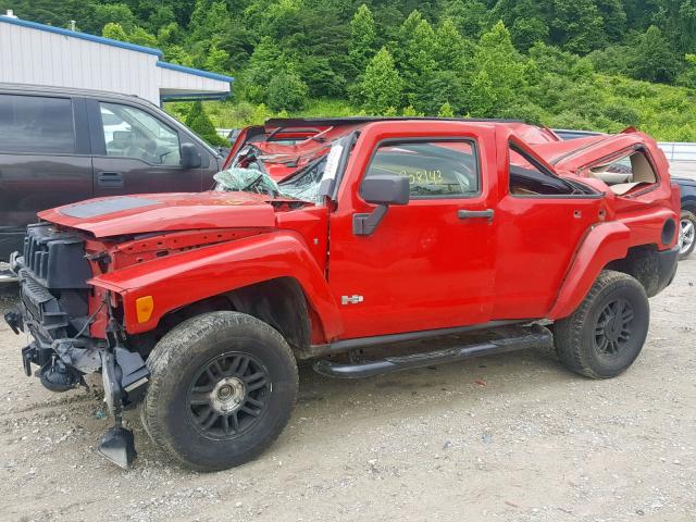 5GTDN136X68310779 - 2006 HUMMER H3 RED photo 9