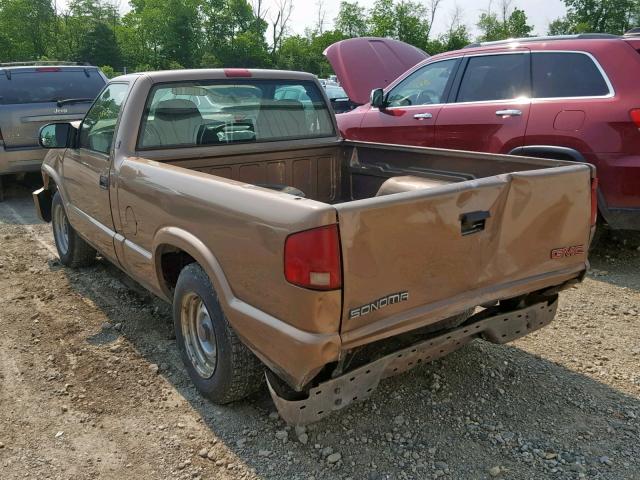 1GTCS14H438142676 - 2003 GMC SONOMA BROWN photo 3