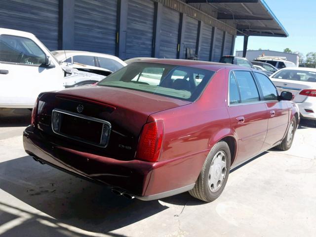 1G6KE54Y32U272791 - 2002 CADILLAC DEVILLE DH RED photo 4