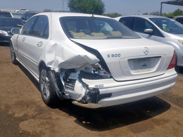 WDBNG75J86A462058 - 2006 MERCEDES-BENZ S 500 WHITE photo 3