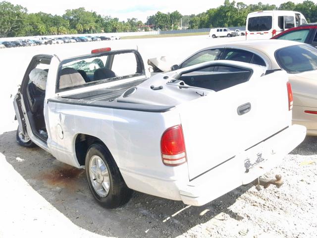 1B7FL26P6VS313051 - 1997 DODGE DAKOTA WHITE photo 3