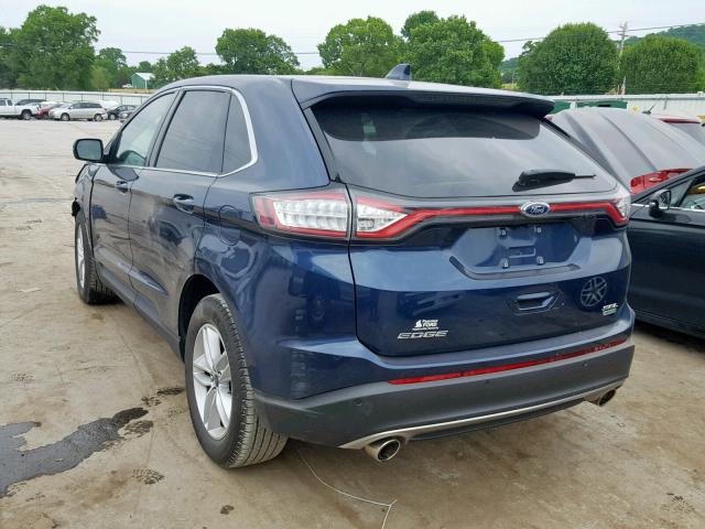 2FMPK3J99HBC59101 - 2017 FORD EDGE SEL BLUE photo 3