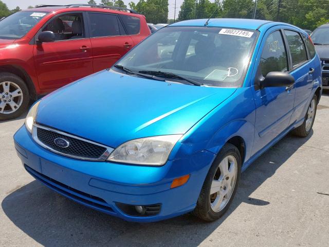 1FAHP37N07W306923 - 2007 FORD FOCUS ZX5 BLUE photo 2