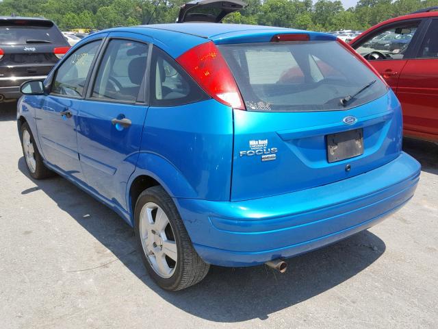 1FAHP37N07W306923 - 2007 FORD FOCUS ZX5 BLUE photo 3