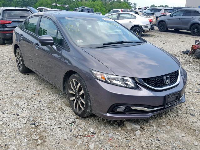 19XFB2F95FE241963 - 2015 HONDA CIVIC EXL GRAY photo 1