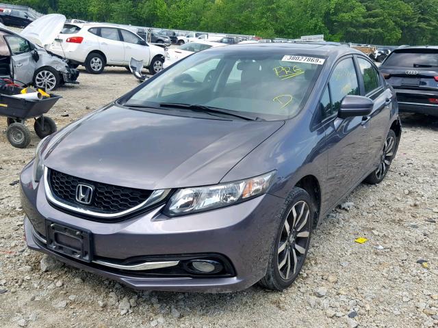 19XFB2F95FE241963 - 2015 HONDA CIVIC EXL GRAY photo 2