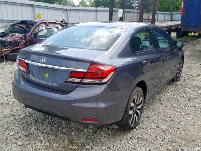 19XFB2F95FE241963 - 2015 HONDA CIVIC EXL GRAY photo 4