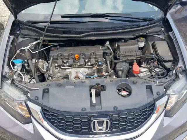 19XFB2F95FE241963 - 2015 HONDA CIVIC EXL GRAY photo 7