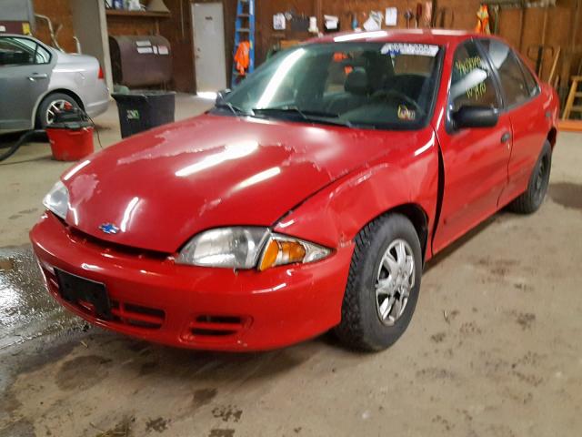 1G1JC524927301510 - 2002 CHEVROLET CAVALIER B RED photo 2