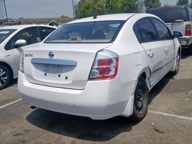 3N1AB6AP7AL722697 - 2010 NISSAN SENTRA 2.0 WHITE photo 4