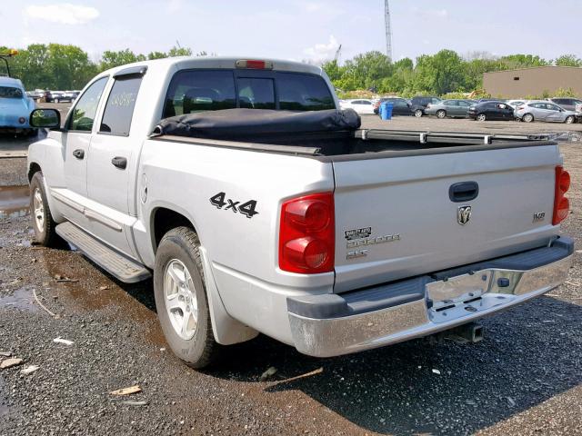 1D7HW48N85S195260 - 2005 DODGE DAKOTA QUA GRAY photo 3