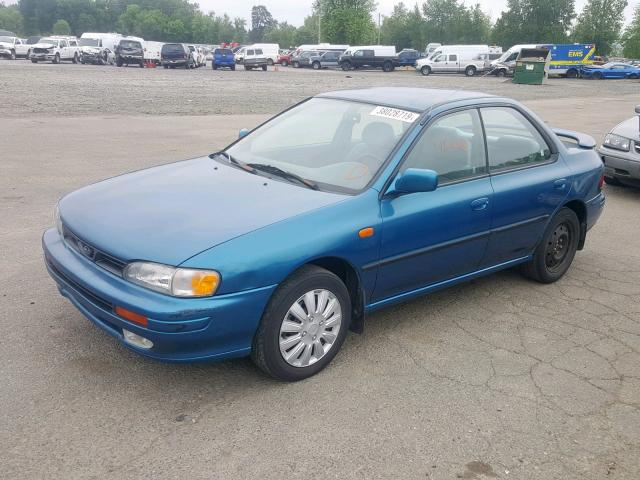 JF1GC4553TH512347 - 1996 SUBARU IMPREZA LX BLUE photo 2