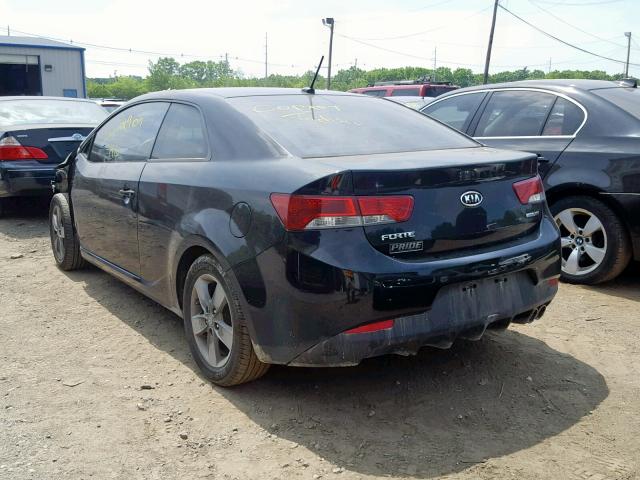 KNAFU6A29A5168836 - 2010 KIA FORTE EX BLACK photo 3