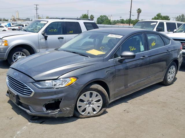 3FA6P0G75KR177290 - 2019 FORD FUSION S CHARCOAL photo 2