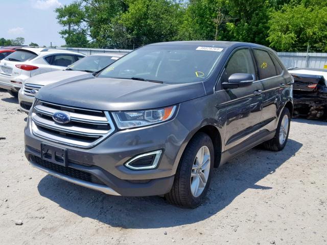 2FMPK4J93GBB43333 - 2016 FORD EDGE SEL GRAY photo 2