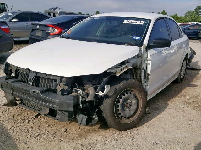 3VW2K7AJ6EM334991 - 2014 VOLKSWAGEN JETTA BASE WHITE photo 2