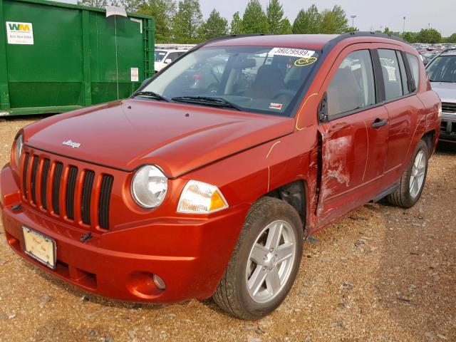 1J8FT47W58D788094 - 2008 JEEP COMPASS SP ნარინჯისფერი ფოტო 9